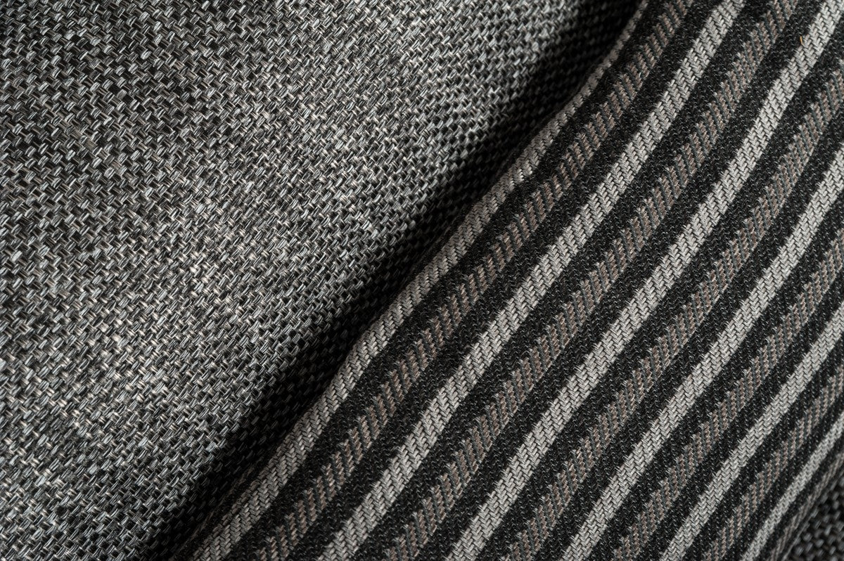 David Ferrari Panorama - Italian Modern Grey Fabric + Grey Leather Modular Sectional Sofa
