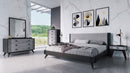 Nova Domus Panther Contemporary Grey & Black Bedroom Set