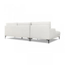 Divani Casa Paraiso - Modern White Fabric Left Facing Sectional Sofa