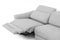 Divani Casa Paul - Contemporary Grey Fabric Loveseat w/ Electric Recliners