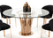 Modrest Paxton Modern Round Glass & Rosegold Dining Table