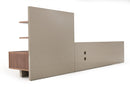 Nova Domus Pompeii Contemporary Grey & Walnut TV Stand