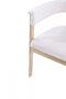 Modrest Pontiac - Modern Beige Sherpa & Gold Dining Chair