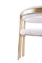 Modrest Pontiac - Modern Beige Sherpa & Gold Dining Chair