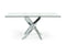 Modrest Pyrite Modern Rectangular Glass Dining Table