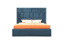 Modrest Adonis Blue Fabric Bed