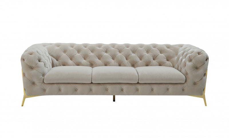 Divani Casa Quincey - Transitional Velvet Sofa
