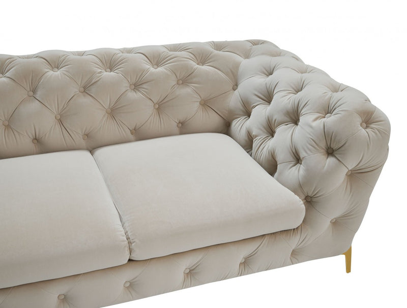 Divani Casa Quincey - Transitional Velvet Sofa