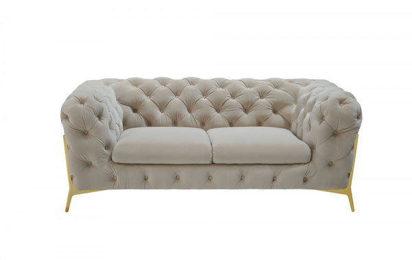 Divani Casa Quincey - Transitional Velvet Loveseat