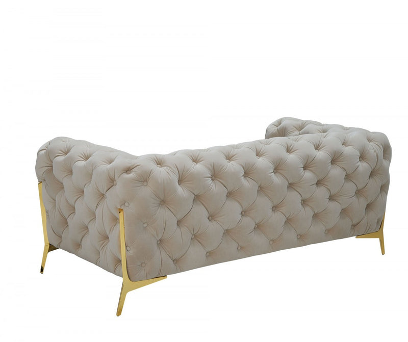 Divani Casa Quincey - Transitional Velvet Loveseat