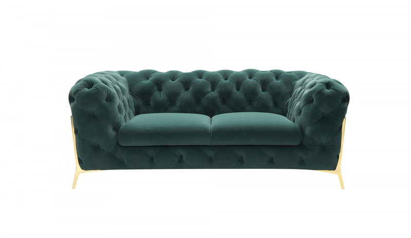 Divani Casa Quincey - Transitional Velvet Loveseat