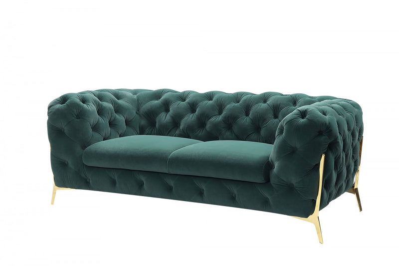 Divani Casa Quincey - Transitional Velvet Loveseat