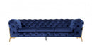 Divani Casa Quincey - Transitional Velvet Sofa