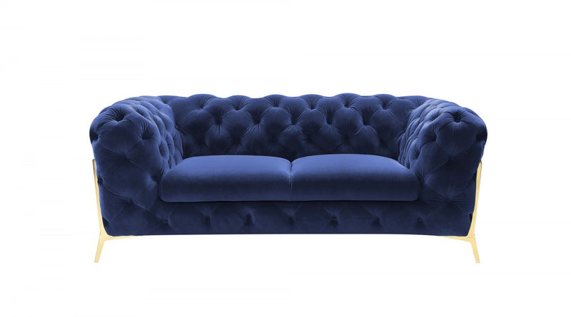 Divani Casa Quincey - Transitional Velvet Loveseat