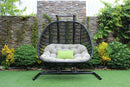 Renava San Juan Outdoor Black & Beige Hanging Chair