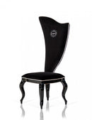 A&X Sovereign - Transitional Black Fabric Chair (Set of 2)