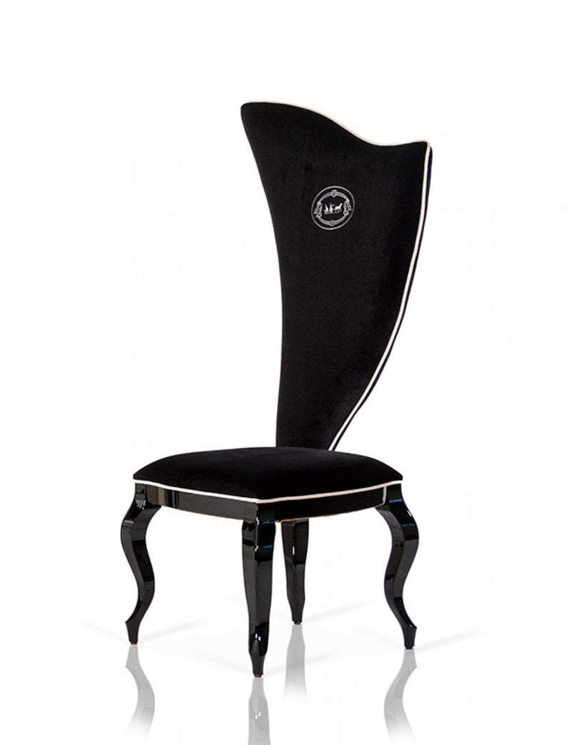 A&X Sovereign - Transitional Black Fabric Chair (Set of 2)