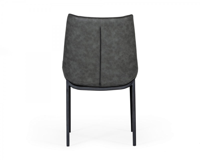 Modrest Roz - Modern Grey Leatherette Dining Chair (set of 2)