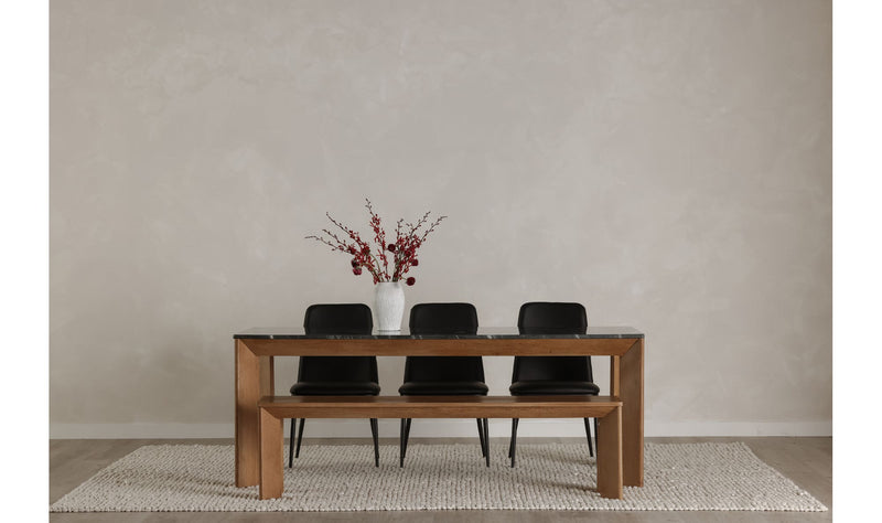 Angle Marble Large Rectangular Dining Table