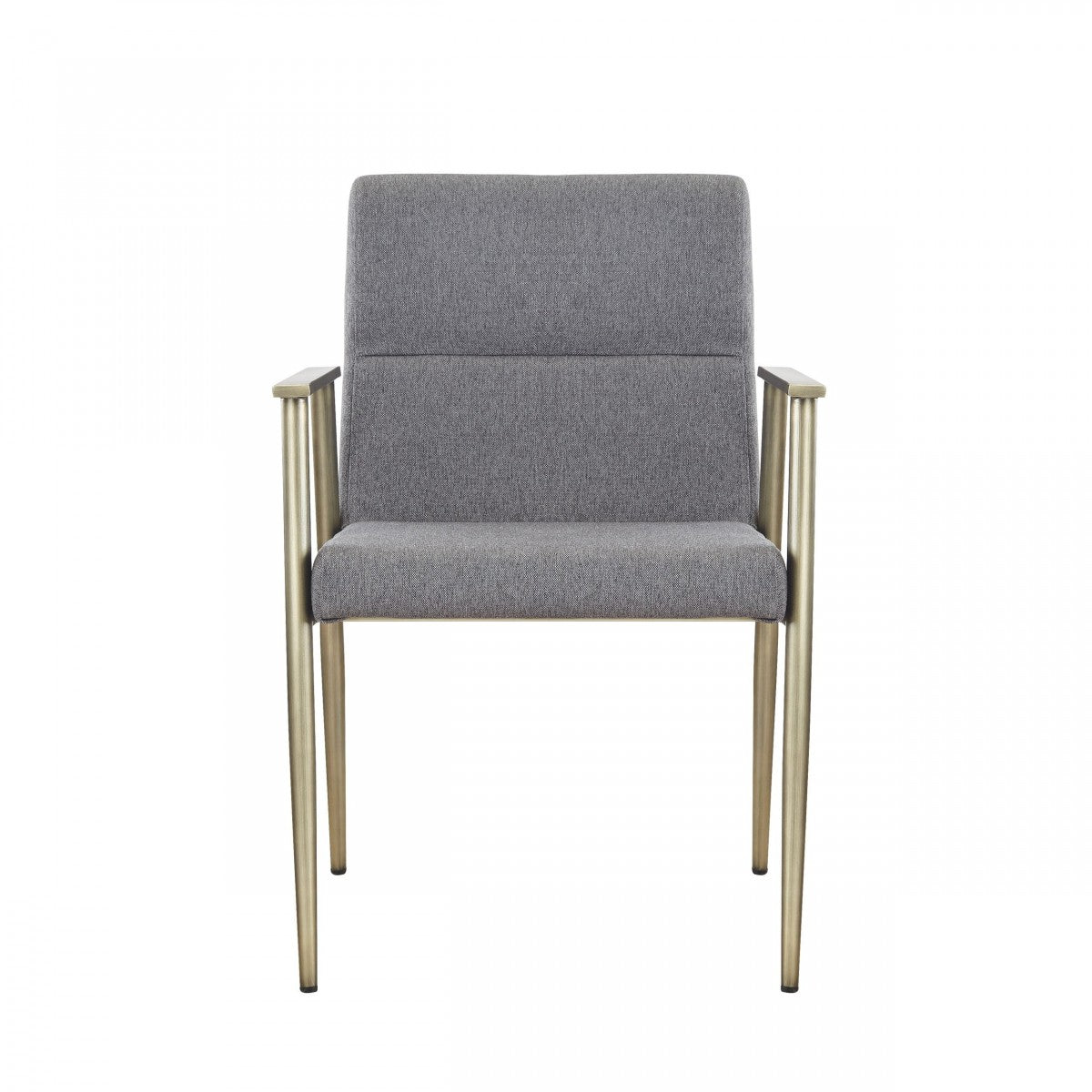 Modrest Sabri - Contemporary Grey & Antique Brass Arm Dining Chair
