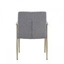 Modrest Sabri - Contemporary Grey & Antique Brass Arm Dining Chair