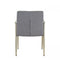 Modrest Sabri - Contemporary Grey & Antique Brass Arm Dining Chair