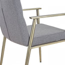 Modrest Sabri - Contemporary Grey & Antique Brass Arm Dining Chair