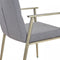 Modrest Sabri - Contemporary Grey & Antique Brass Arm Dining Chair