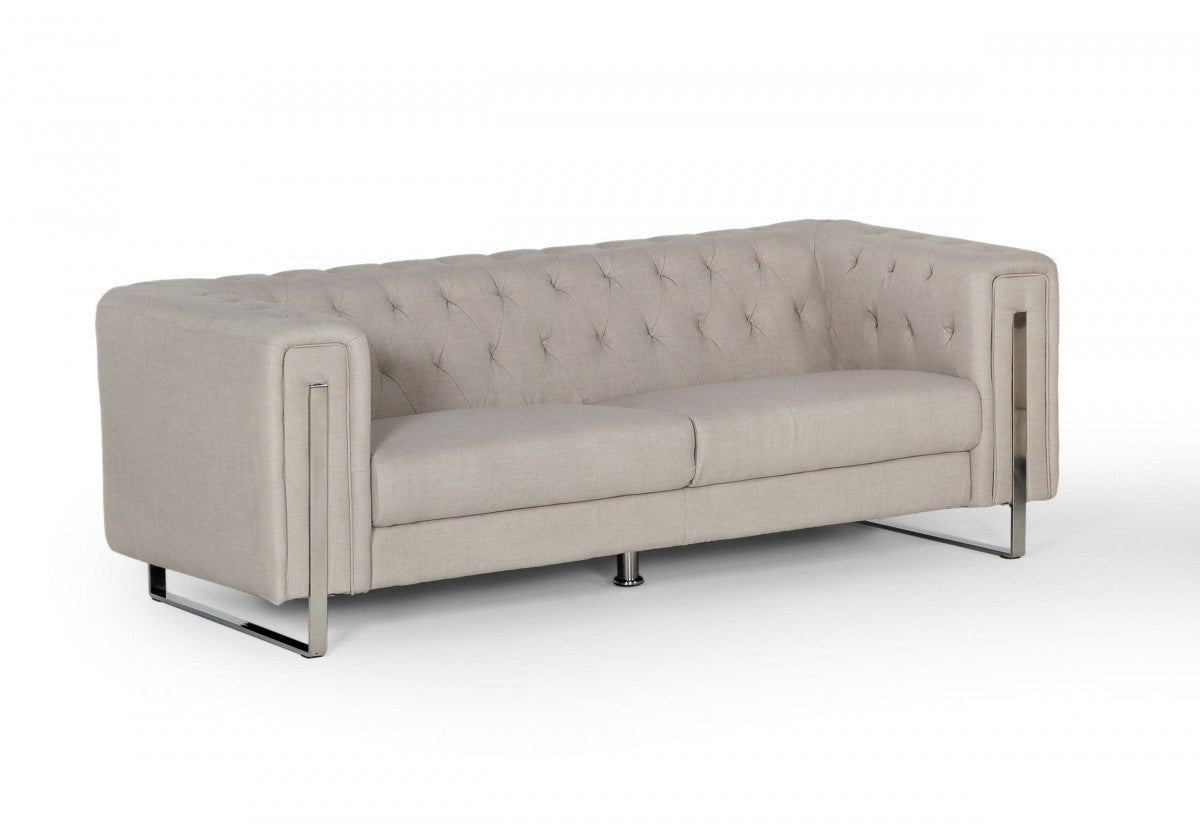 Divani Casa Salvia - Modern Beige Sofa