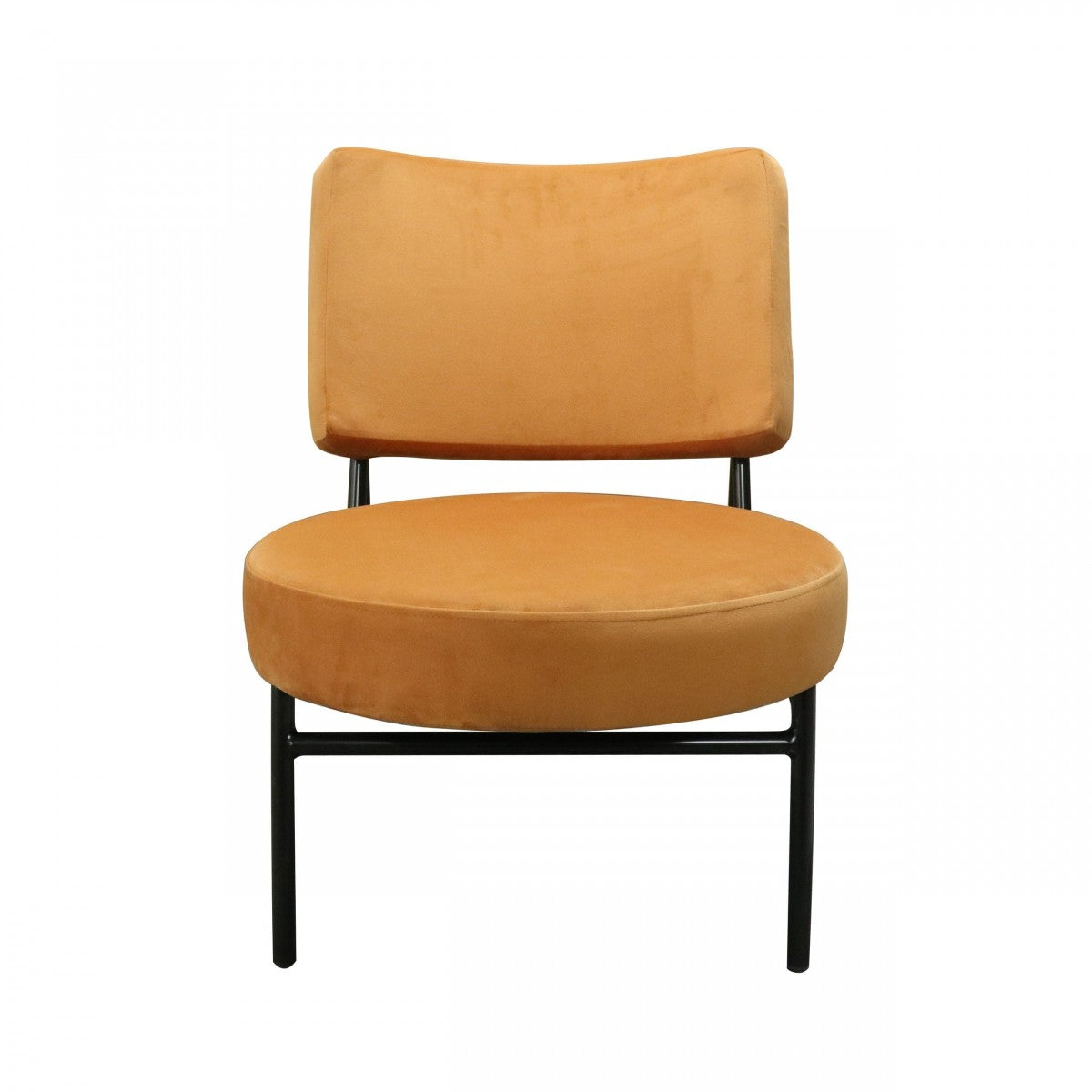 Modrest Sami - Modern Orange Velvet Accent Chair