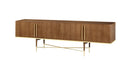 Modrest Bernard Mid-Century Modern Walnut & Gold Buffet