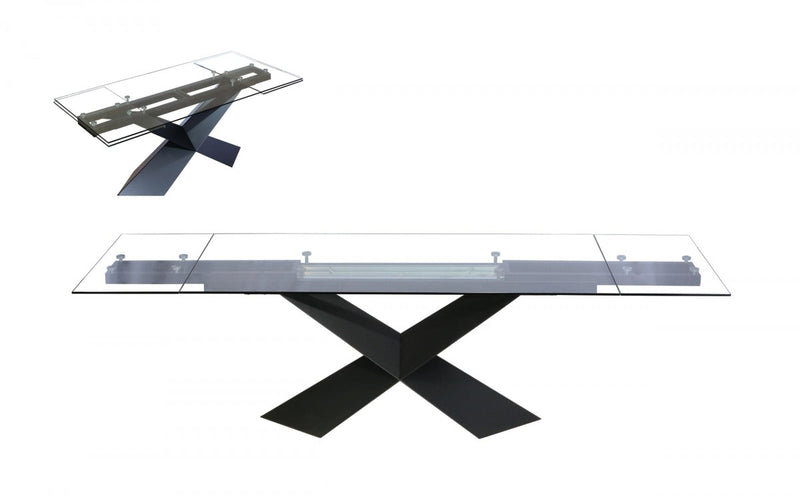 Modrest Scott - Modern Extendable Glass Dining Table