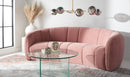 Alliya Channel  Tufted Curved Sofa  by Hollywood Glam