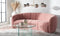 Alliya Channel  Tufted Curved Sofa  by Hollywood Glam