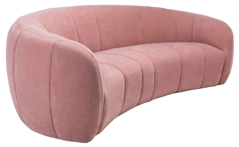 Alliya Channel  Tufted Curved Sofa