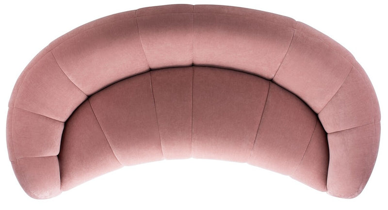 Alliya Channel  Tufted Curved Sofa  by Hollywood Glam