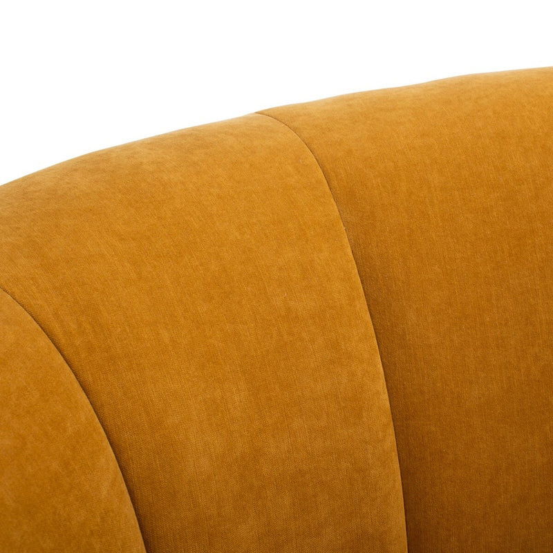 Alliya Channel  Tufted Curved Sofa  by Hollywood Glam
