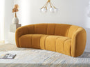 Alliya Channel  Tufted Curved Sofa  by Hollywood Glam