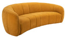 Alliya Channel  Tufted Curved Sofa  by Hollywood Glam