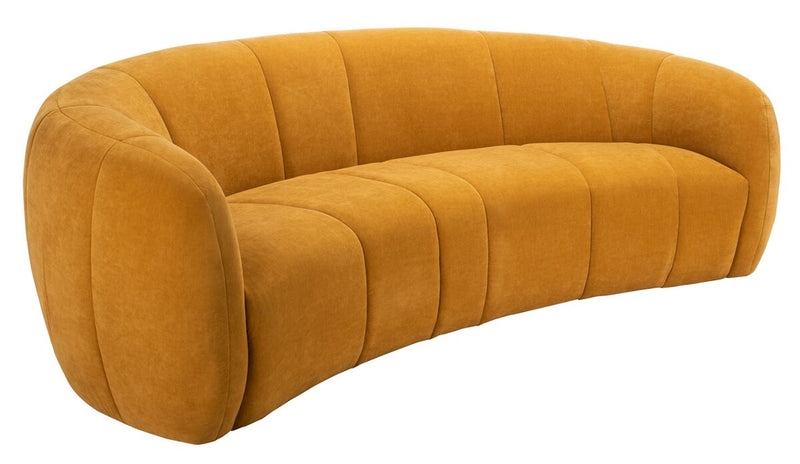 Alliya Channel  Tufted Curved Sofa  by Hollywood Glam