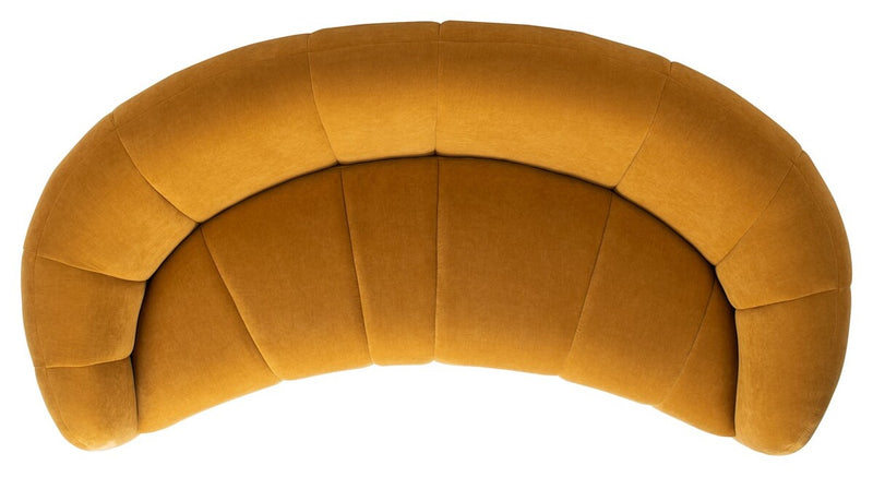 Alliya Channel  Tufted Curved Sofa  by Hollywood Glam