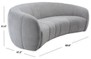 Alliya Channel  Tufted Curved Sofa  by Hollywood Glam