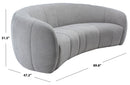 Alliya Channel  Tufted Curved Sofa