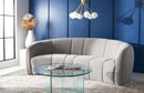 Alliya Channel  Tufted Curved Sofa  by Hollywood Glam