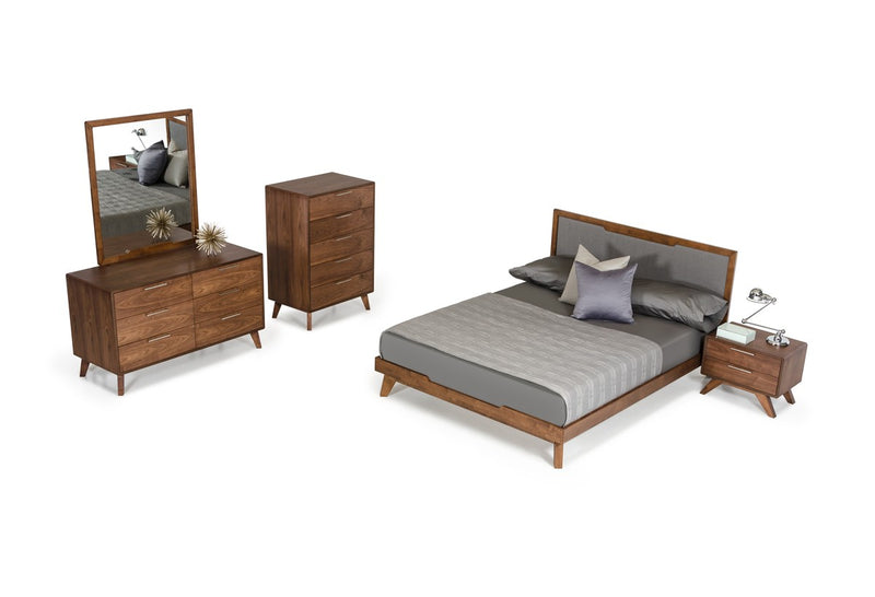 Nova Domus Soria Modern Grey & Walnut Bed