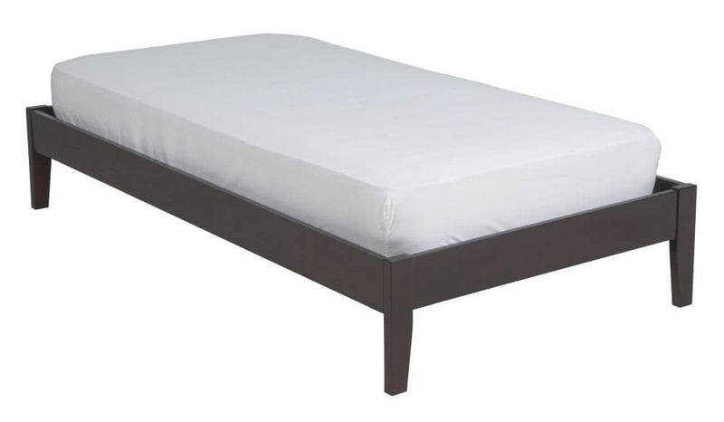 Simple Wood Platform Bed in Espresso