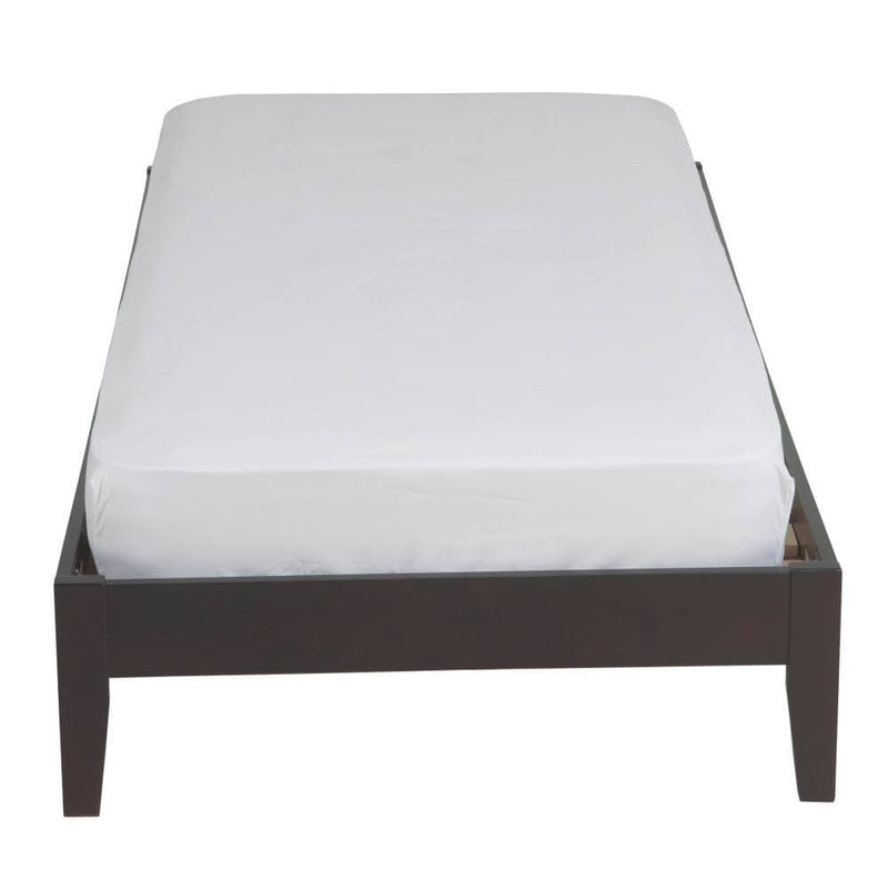 Simple Wood Platform Bed in Espresso