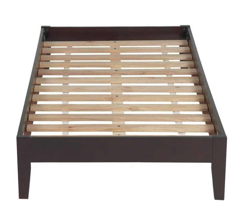 Simple Wood Platform Bed in Espresso