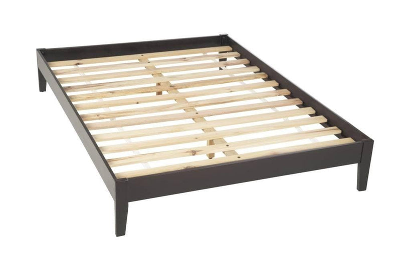 Simple Wood Platform Bed in Espresso
