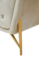 Divani Casa Stella - Transitional Beige Velvet Loveseat